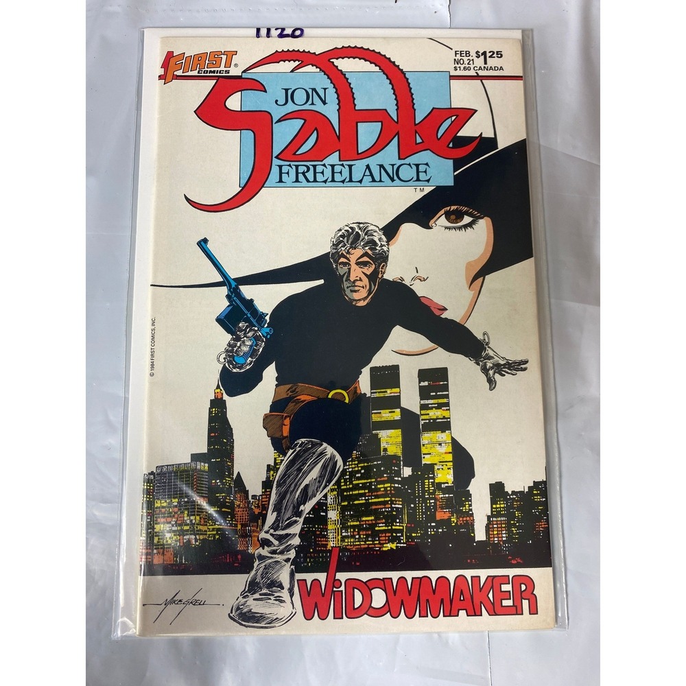 Jon Sable Freelance‎ 21 Widowmaker Mike Grell First Comics Feb 1985 Copper Age